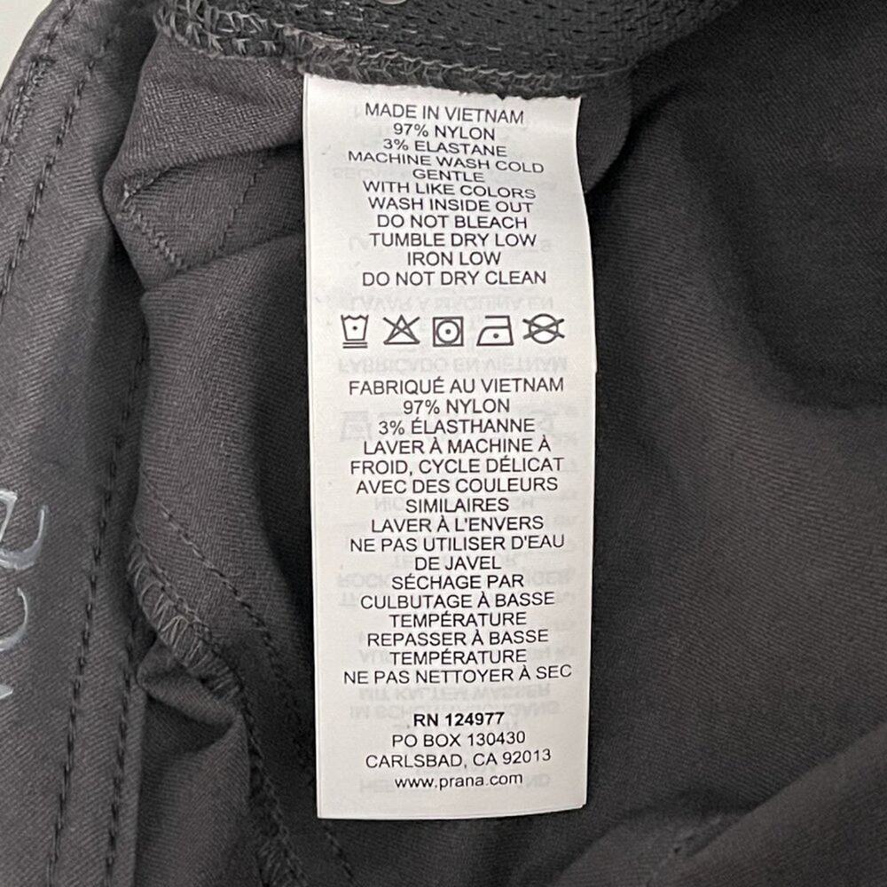 2/$30 NWT prAna Brion Short 11 inch W28 Charcoal Abrasion Resistant Reinforced - Picture 13 of 16